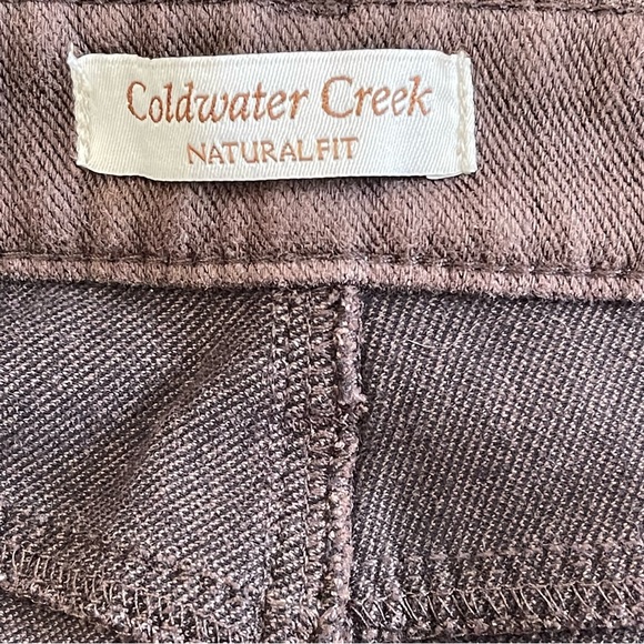 ColdWater Creek Chocolate Brown Natural Fit Stretch 5-Pocket Jeans Size 16 P - Picture 9 of 12